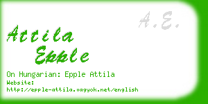attila epple business card